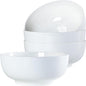 40 oz Off White Ceramic Soup Bowls, Ramen Bowls, Pho Bowls Set of 4, 7 Inch by Zscera