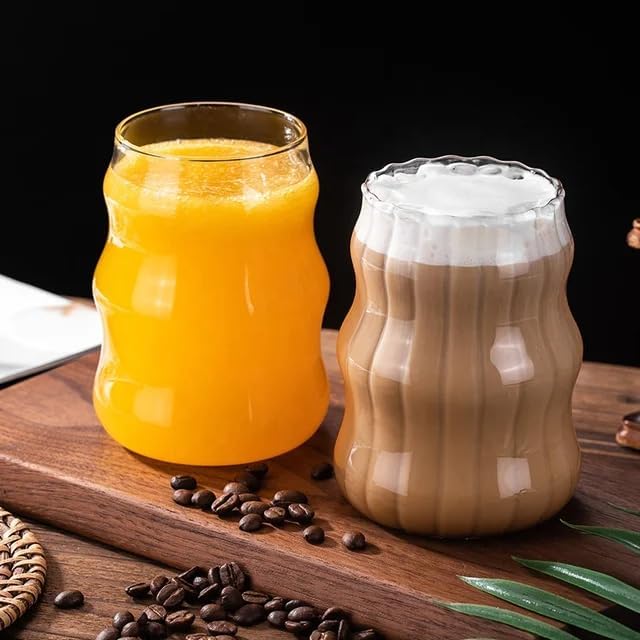 1pcs Vertical Stripe Drinking Glasses CupsGlass Tumbler, Ripple Glassware - Image 6