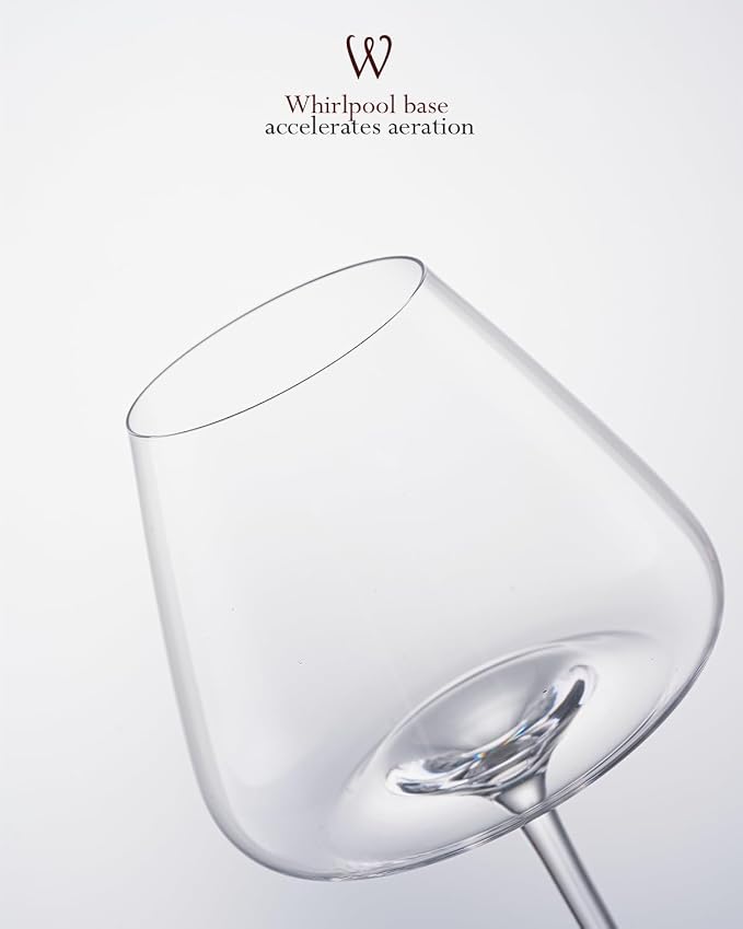 Hand-Blown 23.5OZ Crystal Wine Glasses Set of 4 - Image 4