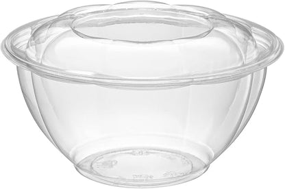GUSTO [32 oz. - 50 Count Clear Plastic Salad Bowls - Perfect - Image 2