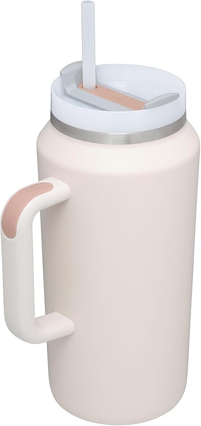 STANLEY Quencher H2.0 Flow State Tumbler, 64 oz, Rose Quartz | Handle and Straw - Image 2