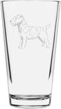 Russell Terrier Custom Personalized Dog Themed Etched All Purpose 16oz Pint Glass
