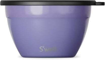 S'well Stainless Steel Salad Bowl Kit 64oz, Hillside Lavender, Comes by Swell
