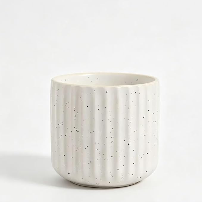 Vintage Ceramic Mug, Japanese Tea Cup 6oz Striped Cup No Handle Drinking Cup by Unknown