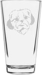 Chinese Imperial Custom Personalized Dog Themed Etched All Purpose 16oz Pint Glass
