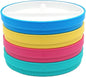 Elk and Friends Kids 7.8” Porcelain White Plates with Silicone Sleeves | Divided Plates | Suitable for Kids/Toddlers | Microwave & Dishwasher Safe | Non Slip | Snack Dishes…