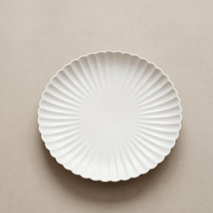 WENSHUO Daisy Plates Set of 6 (Nacre White, 9 Inch)