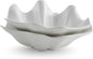 Coastal White Shell Serving Bowl – 20 oz Medium Plastic Dishes for Snacks, Candy, Nuts, Dips, Jewelry, Keys, Soap – Kitchen, Tabletop, Parties & Beach-Themed Decor (2 Pack)