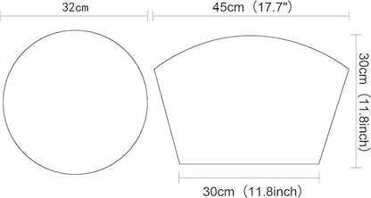 SHACOS Round Table Placemats Set of 5 Woven Vinyl Wedge Placemats with Centerpiece Round Table Mats Heat Resistant Wipe Clean (5, Silver Grey)