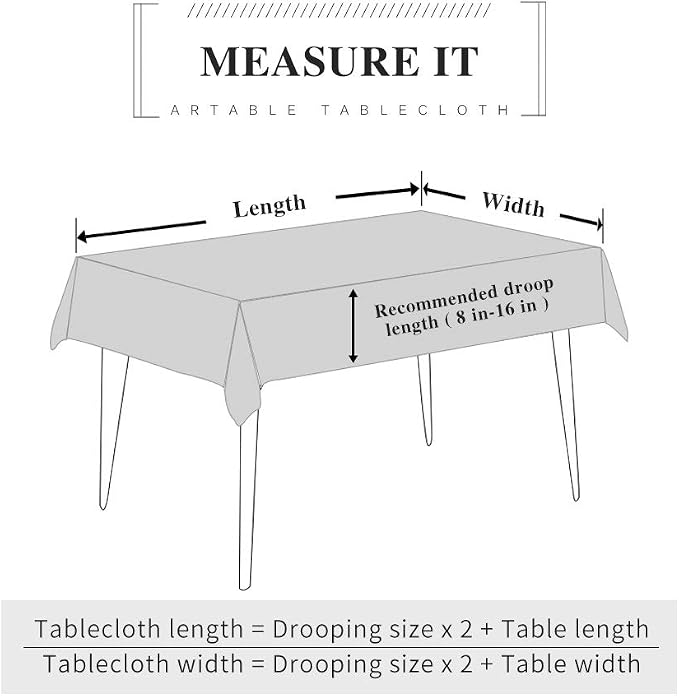 ARTABLE Gray Rectangle Fabric Table Runner Finished Edge 16 x 120 Inch | - Image 7