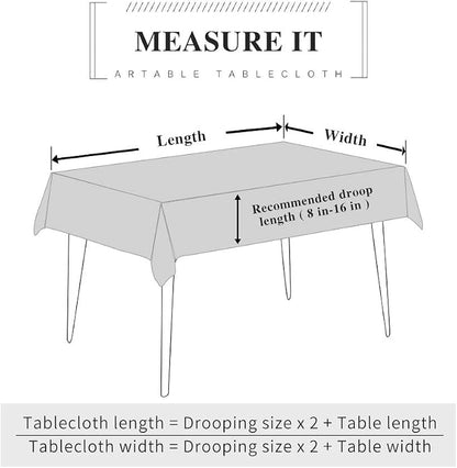 ARTABLE Gray Rectangle Fabric Table Runner Finished Edge 16 x 120 Inch | - Image 7
