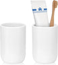 Bathroom Tumbler Cup Ceramic 2Pcs 12.6oz Reusable Toothbrush Cup 375ml by UHEYHOME