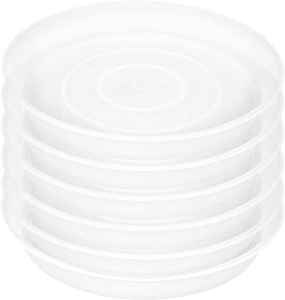 6 Pack of 12 inch Plant Saucer Clear, Heavy Duty Plastic Plant Saucer 12 inch by Bleuhome