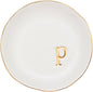 COLLECTIVE HOME - Ceramic Jewelry Tray, Decorative Trinket Dish for Rings Earrings Necklaces Bracelet Watch Keys, Birthday Mother's Day Christmas Gift for Women, 4.75", White Surface (P)