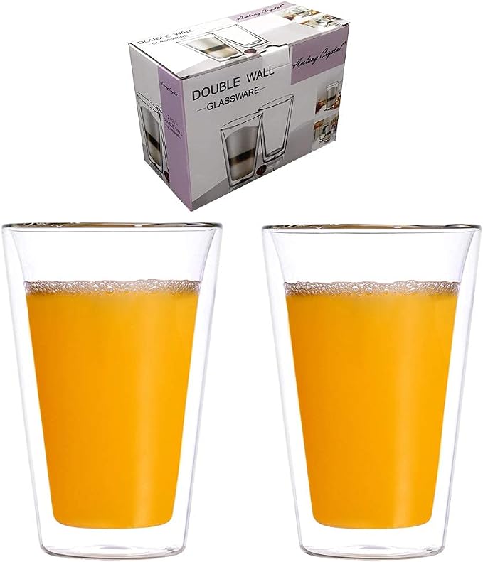 Amlong Crystal Double Wall Glass Tumbler, Highball Glass - Image 2