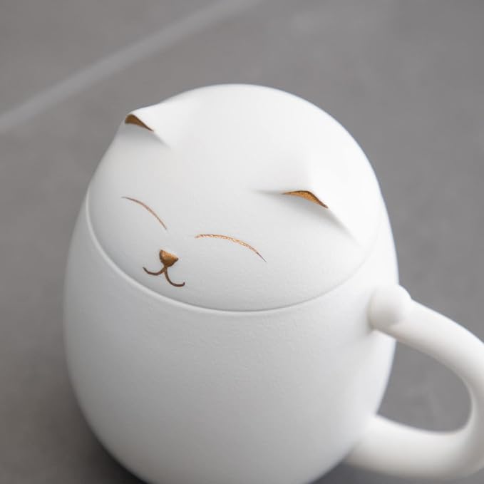 HEER Cat Ceramic Tea Mug 13.5oz - Image 8