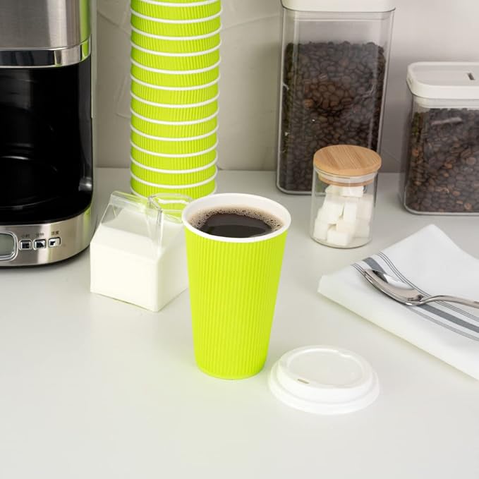 Restaurantware Coffee Cups 500 Pack of 16 oz Ripple Wall Insulated Coffee Cups - Image 8
