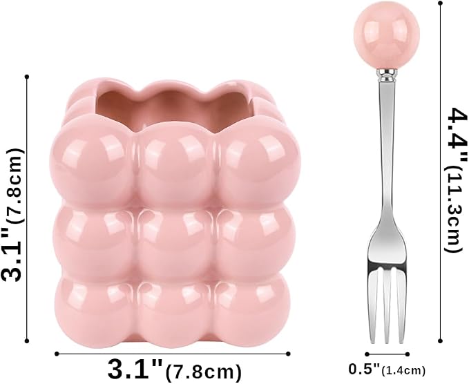 6 Piece Stainless Steel Fruit Fork Set - Image 2