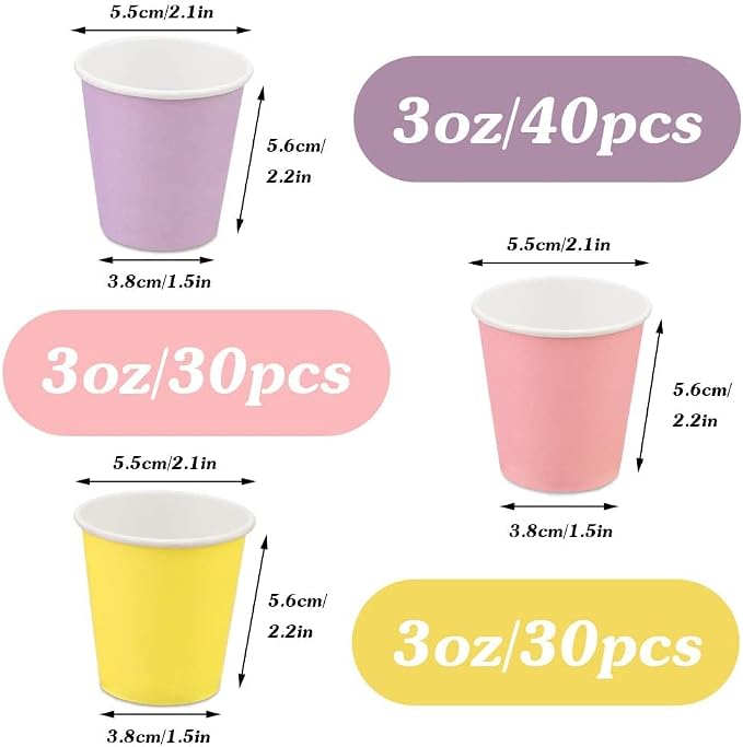 3 oz Small Paper Cups, 100 Pack Bathroom Cups Mouthwash Cups | 3 oz Disposable - Image 2