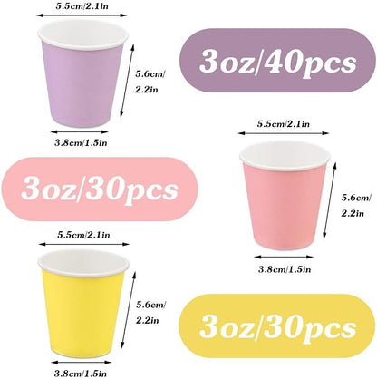 3 oz Small Paper Cups, 100 Pack Bathroom Cups Mouthwash Cups | 3 oz Disposable - Image 2