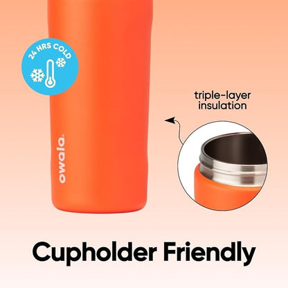 Owala FreeSip Kids Stainless Steel Water Bottle 16 oz Blue Citrus - Image 4