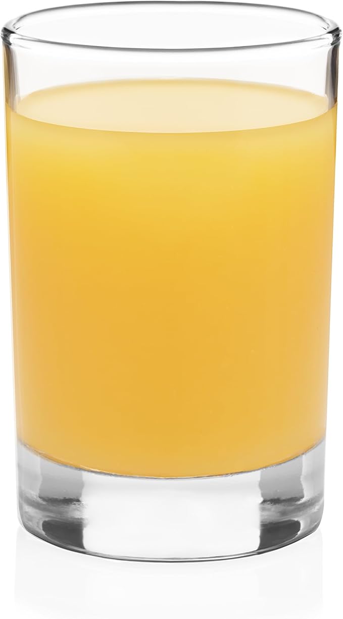 Libbey Fruit Juice Glasses, Heavy Base Glass Drinking Glasses Set of 8 by Libbey