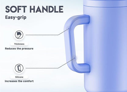 Meoky 50 oz Tumbler with Handle, Tumbler with Lid and Straw, Insulated - Image 4