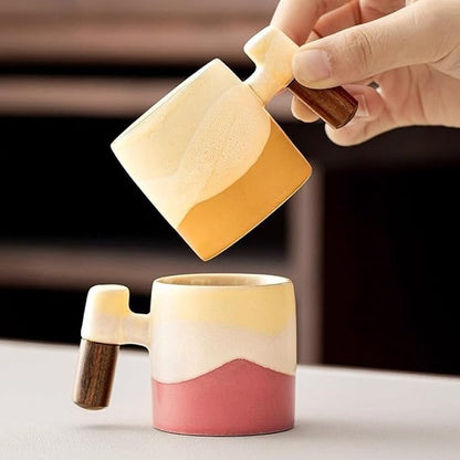 2.4oz Ceramic Espresso Cups Set of 4, Small Coffee Cups - Image 6