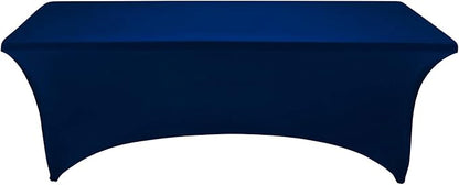 LZY Spandex Fitted Stretch Table Cover for 6 ft or 4ft or 8ft Folding Table, Rectangular Cocktail Tablecloth, Perfect for Party or Banquet