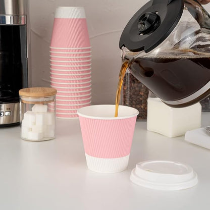 Restaurantware 8 Ounce Double Wall Disposable Coffee Cups, 500 Insulated Light - Image 11