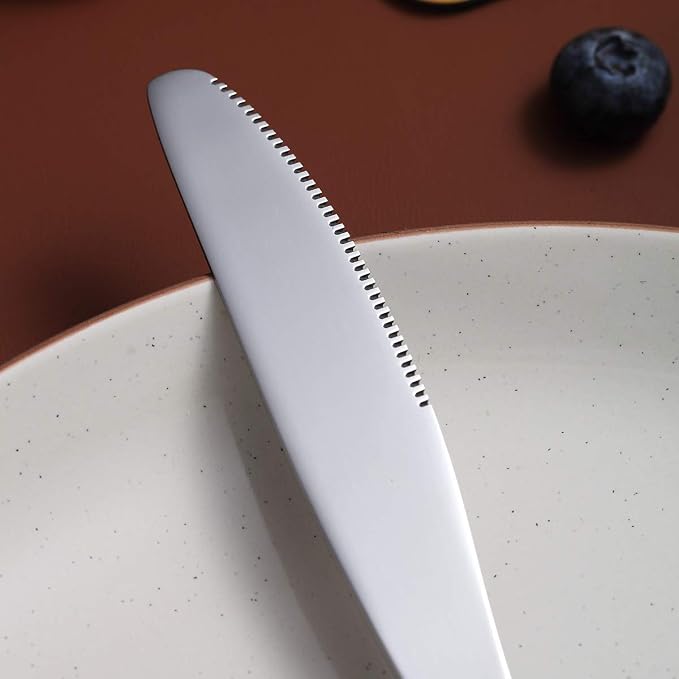 Berglander Dinner Knives Set Of 6, Stainless Steel Shiny Mirror Dinner Knife - Image 8