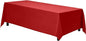 Gee Di Moda Rectangle Tablecloth - 90 x 132 Inch Red Table Cloth for 6 Foot Tables with Floor-Length Drop - Heavy Duty Washable Fabric for Holiday Party, Dinner, Weddings & Baby Shower