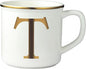 Miicol Ceramic Coffee Mug 16 oz, Monogram Coffee Cup, Golden Initial Tea Mug, Personalized Tea Cup, Unique Gift, Large Mug for Home, Office, Letter T