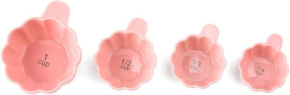 Pumpkin Ceramic Measuring Cups, 4-Piece Set, ⅓ & ¼ Cup Sizes, Baking & Cooking - Image 3