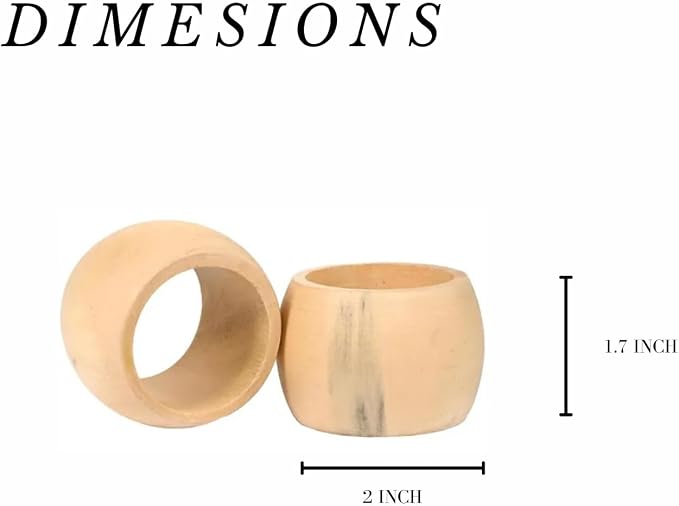 Classic Handmade Napkin Rings Set, Dining Table Holders - Image 3