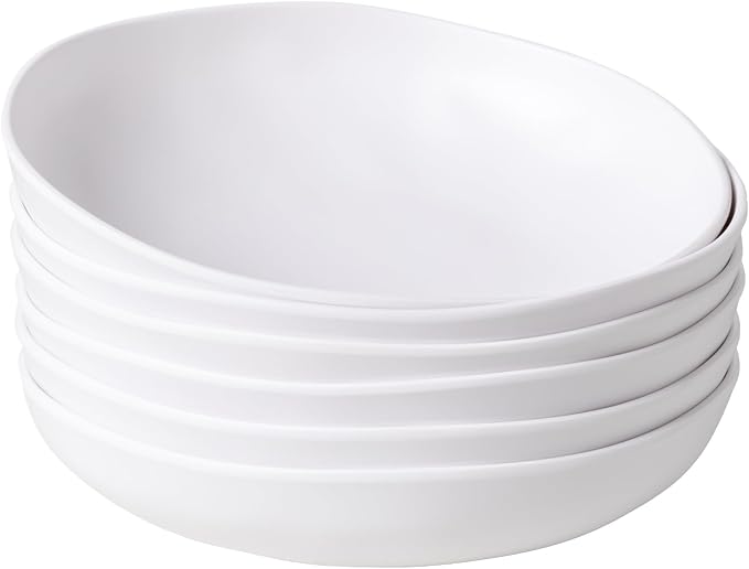Melamine Pasta Bowl Set, Large 9'' and 40 OZ Salad Bowls Set, Shatterproof by ZAROCRUS