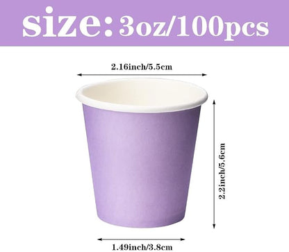 3 oz 100 Pack Disposable Mouthwash Cups Bathroom Paper Cups | Bathroom Cups - Image 2