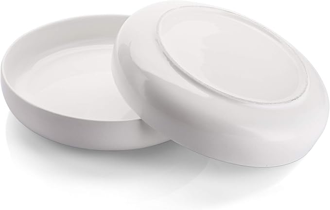 Foraineam 8 Inch Porcelain Round Salad Pasta Bowl Set 22 Ounce Deep Soup Plates - Image 2