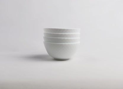 28 OZ Ceramic Soup Bowls for Kitchen White Diamond, Ultra light Set of 4 - Image 9