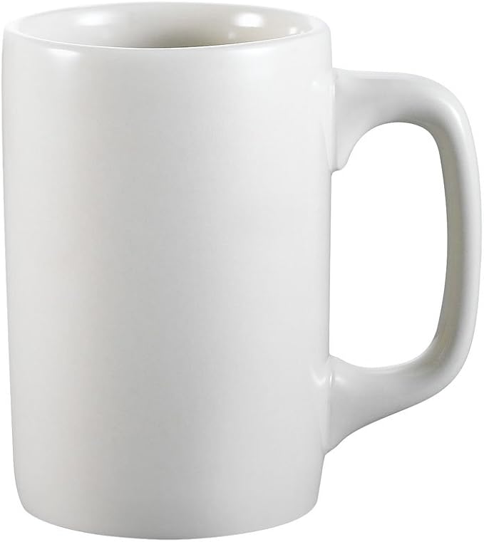 CAC China PRM-12-W 11-Ounce Stoneware Round Straight Mug, American White by CACChina