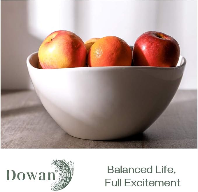 DOWAN Large Mixing Bowls, Ceramic Serving Bowls, 3.2 Quart Deep Salad Bowls - Image 4