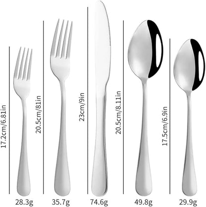 Stainless Steel Customized Flatware Set, Engraving Name Knife Forks Spoon - Image 2