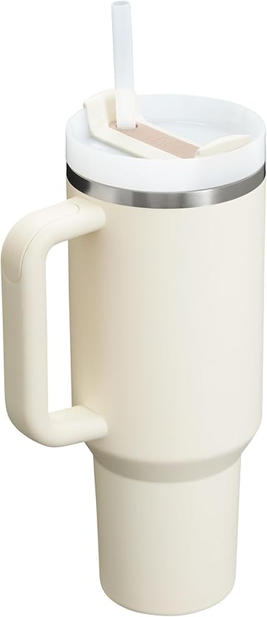 STANLEY Quencher H2.0 Flow State Tumbler, 40 oz, Cream 2.0 | Handle and Straw | - Image 2