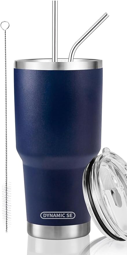 D·S 30 oz Navy Tumbler Double Wall Vacuum Insulated Travel Coffee Mug | Double by D%C2%B7STUMBLER