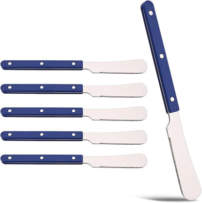 6-Piece Vintage 8.27-inch Dinner Knife Set Silverware Set BRIIEC Stainless by BRIIEC