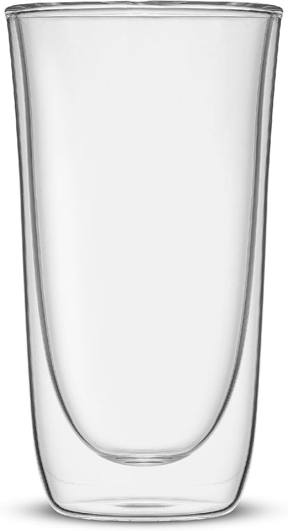 JoyJolt Spike Double Wall Glasses, Cocktail Beer Drinkware Glass Set of 2 - Image 6