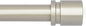 Curtain Rods for Windows 16 to 200 Inches Adjustable Length 1 Inch Diameter Window Curtain Rod with Aluminium End Cap, Brushed Nickel