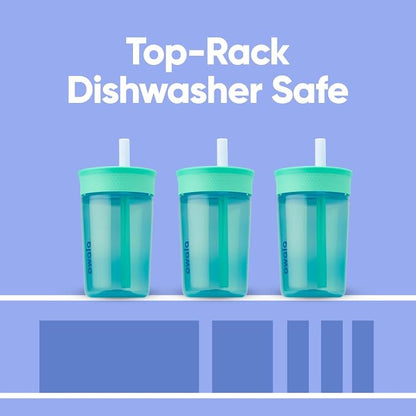 Owala Tumbler Kids Plastic Water Bottle 15 oz Blues | Spill-Resistant Lid | - Image 5