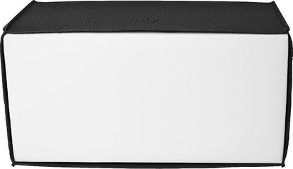 Carrotez Tissue Box Cover, [Refined] Modern PU Leather Rectangular Tissue Box Holder - Decorative Holder/Organizer for Bathroom Vanity Countertop, Night Stands, Office Desk 9.5"X5"X5" - Black