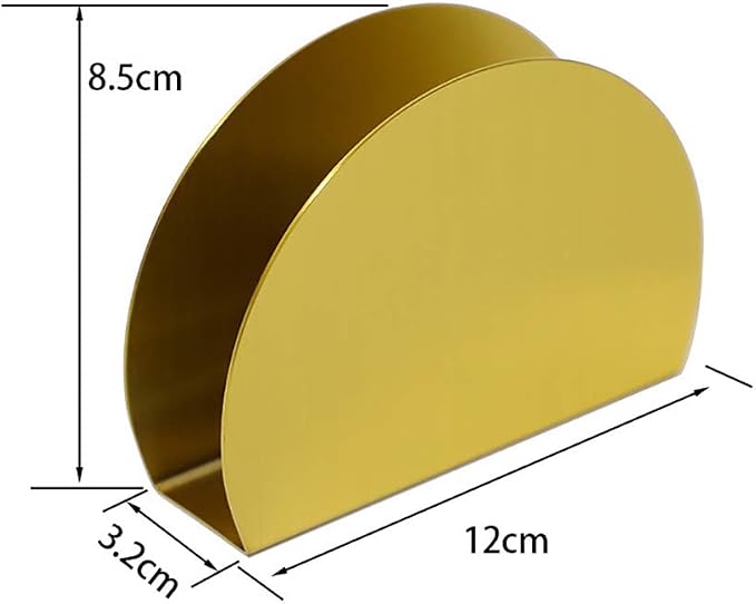 Semicircle Stainless Steel Napkin Holder Tissue Dispenser Napkin Case - Image 3
